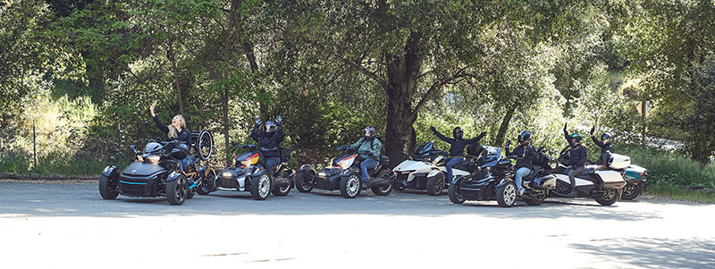 Women riders on Can-Am three-wheelers
